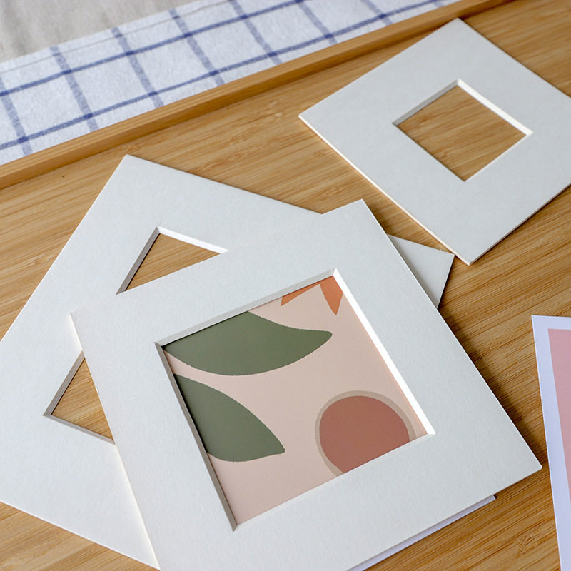 Logo Custom Photo Frame Accessories Machine Off-White Hollow Full Sheet Cardboard Simple Creative Picture Frame