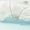 Korean Fashion Heart-shaped Necklace Style All-match Short Clavicle Chain Heart-shaped Diamond Pendant Simple Pendant Accessories
