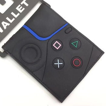 PSP game peripheral wallet game handle folding creative PVC silicone wallet PS5 game machine coin purse