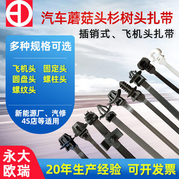 Manufacturers supply Bolt type special-shaped tie disc spiral fixed head fir tree head accessories automobile nylon tie