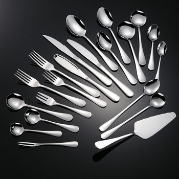 1010 stainless steel tableware hotel Western steak knife fork dessert fork spoon household knife fork spoon suit wholesale
