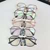 Special offer ferrule glasses frame women can be equipped with myopia ins fashion retro ferrule metal flat glasses wholesale