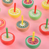 Wooden fruit small gyro manual rotating color gyro nostalgic children's educational toys kindergarten student gifts