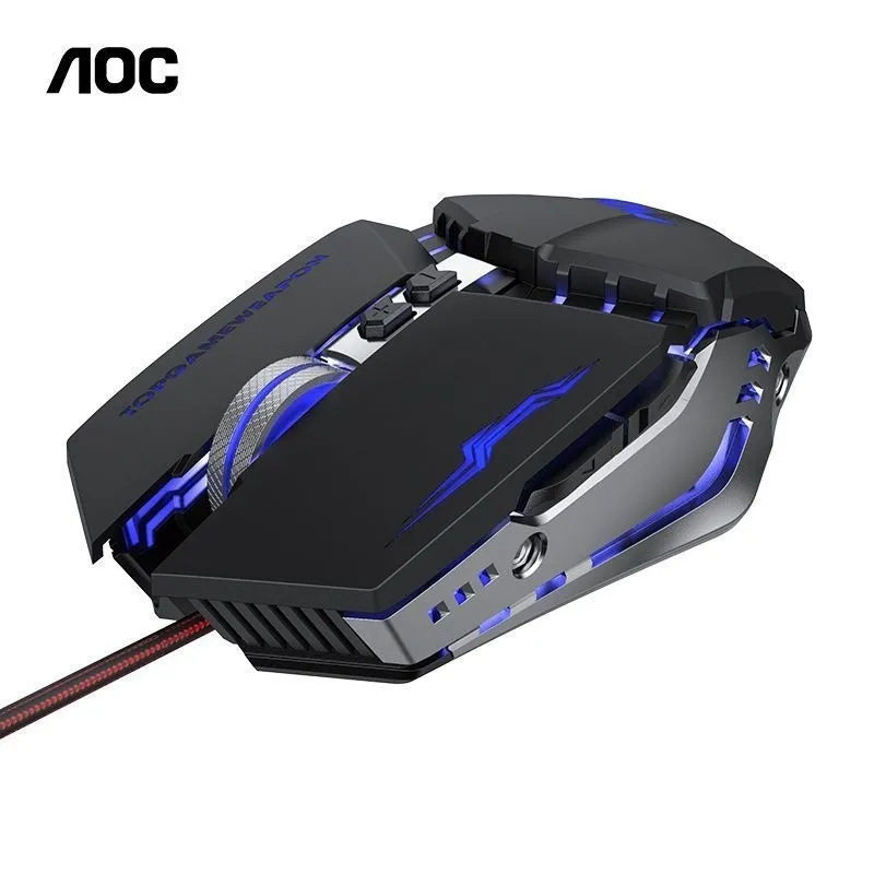 Aoc Gm110 E-Sports Mouse Wired Macro Programming with Weighted USB Computer External Crossfire Game Peripherals