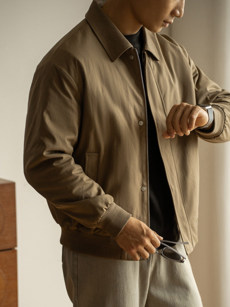 American Lapel Workwear down Jacket Men's 2025 Spring New Warm Short Loose Jacket Cardigan Men