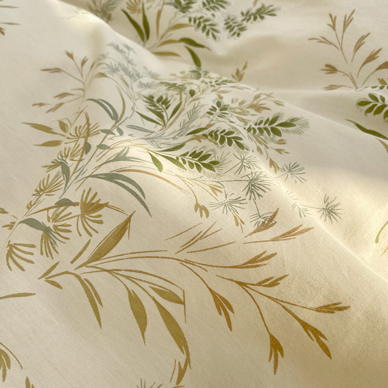 Small fresh floral 60s cotton four-piece set of single and double student dormitory 100 cotton three-piece set of bedding wholesale