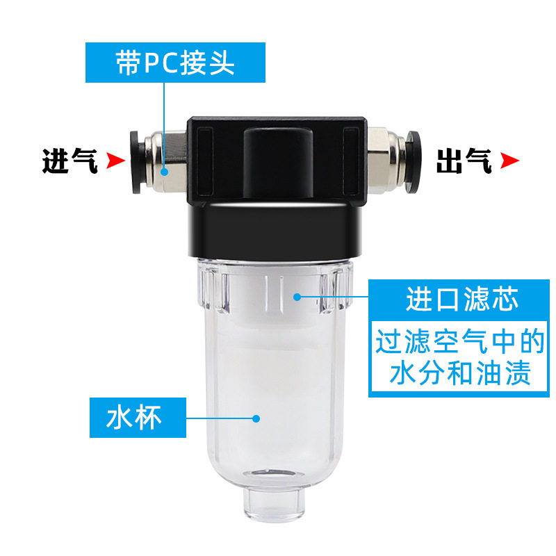 Oil-water separator filter air pump air compressor compressed air drying paint filter steam-water pressure high pressure