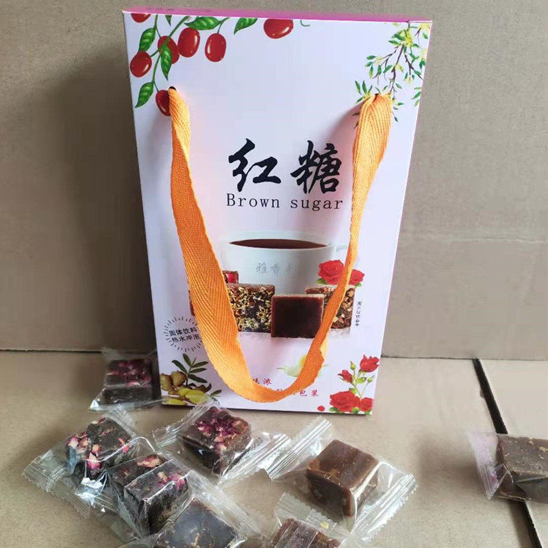 Rose Brown sugar ginger tea Big Aunt confinement independent packaging ginger juice Brown Sugar Brown Sugar block gift box Super supply