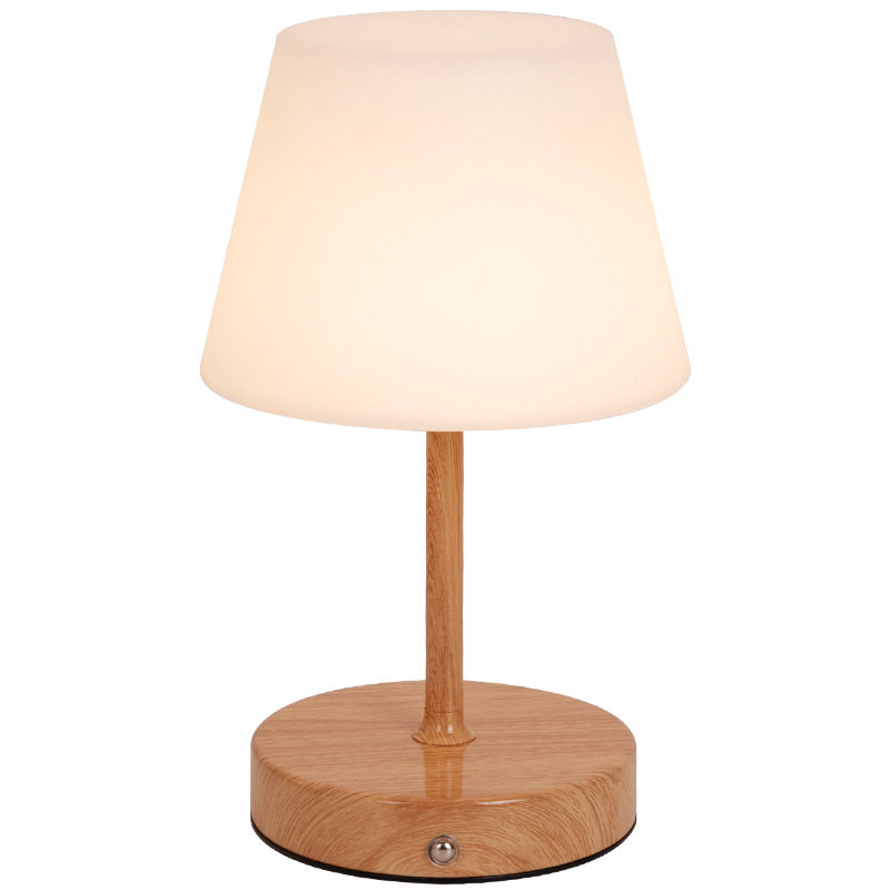 Cross-Border New Style Rotational Molded Mushroom Lamp Table Lamp Bedside High-End Mid-Century Style Rechargeable Creative Bedroom Decorative Table Lamp