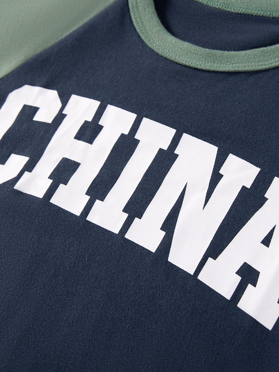 Summer Kids' Printed T-shirt, Fashion Letter Boys' Crewneck T-shirt, Short-sleeve Kids' Top