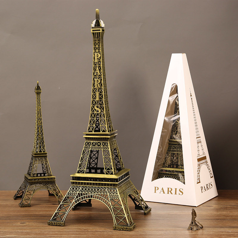 Paris Eiffel Tower Ornament Architectural Model High-End Living Room Wine Cabinet Tv Cabinet Desktop Decoration Ornament