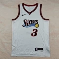 Heat-pressed 76ers 3 Classic White