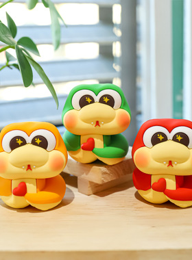 SNAKEPO爱心蛇创意蛇年摆件生肖公仔桌面摆件装饰品送女生礼物