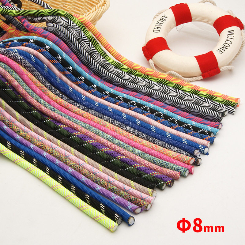 In-Stock 8mm Colorful Luggage Round Lanyard Neck Strap Long and Short Wrist Strap Handbag Phone Crossbody Strap