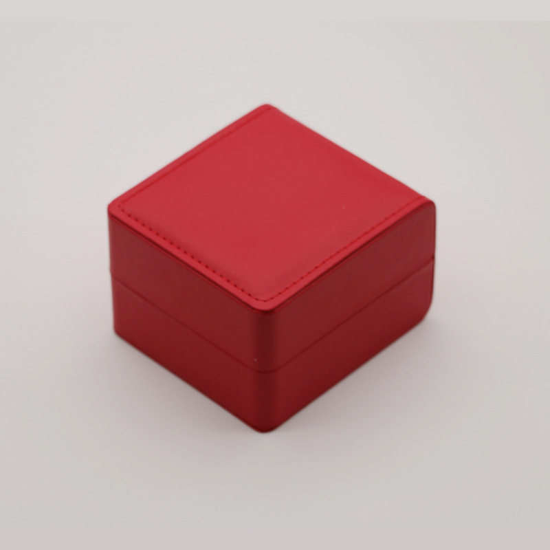 Litchi PU Leather Watch Box Advanced Business Watch Box Gift Box Flip Jewelry Storage Packaging Rounded Watch Box