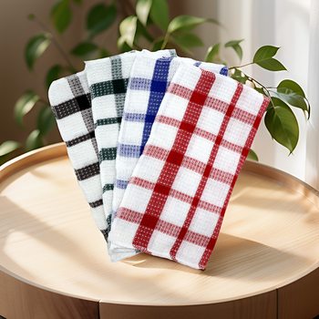 Cross-Border Cotton Waffle Rags, Polyester-Cotton Small Square Towels, Disposable Dish Towels, Recycled Scouring Pads