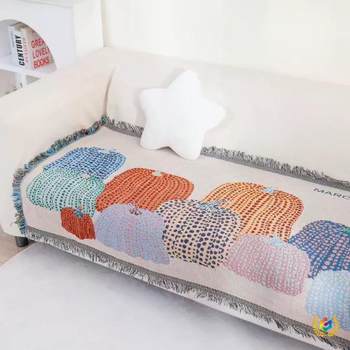 ✅ W1Tr Sofa Cushion 85*180cm Cotton Linen Skin Friendly Soft Four Seasons Multifunctional Sofa Towel Thread Blanket
