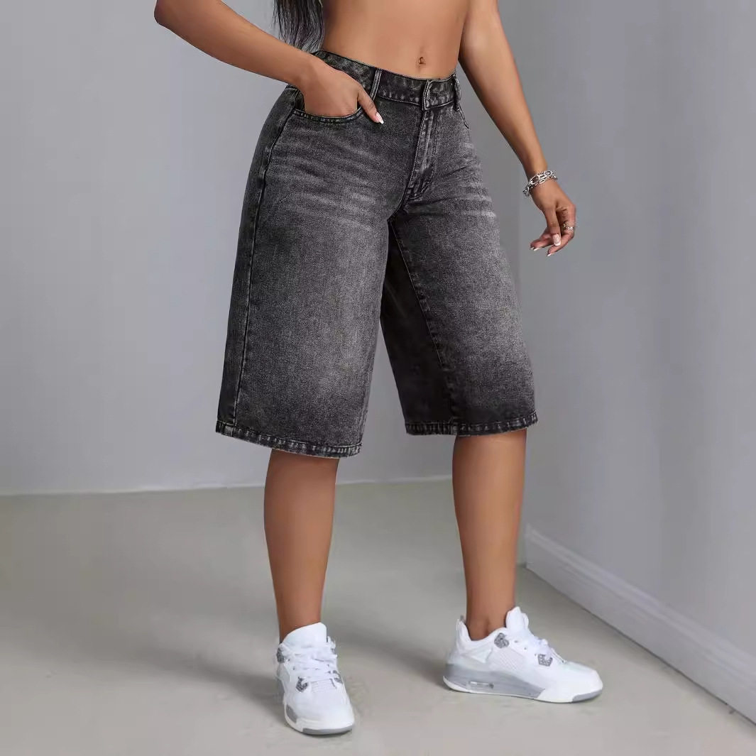 Wide Leg Denim Pants Trendy Street Style Casual Wear for Women Wholesale Available customizable