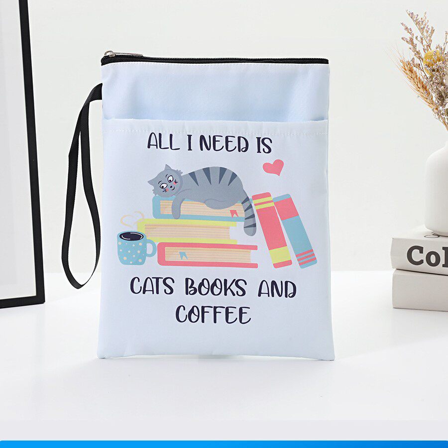 Ready-Made Glasses Bag, Book Bag, Book Bag, Mini Notebook, Convenient Bag, Printed Cartoon Tutoring Bag, Multi-Card Bag