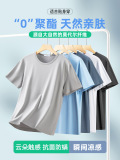 【Маленькая белая футболка из модала Lenzing Little White T】 Недавно обновленная футболка из модала Ice silk с короткими рукавами, мужская антибактериальная рубашка с короткими рукавами 7A