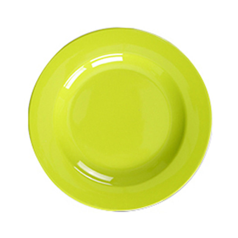 Color A5 melamine tableware plastic plate round commercial plate fast food plate disc imitation porcelain covered rice pouring plate plate plate