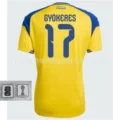 26 sweden home jersey + printed #17 star + world cup patch