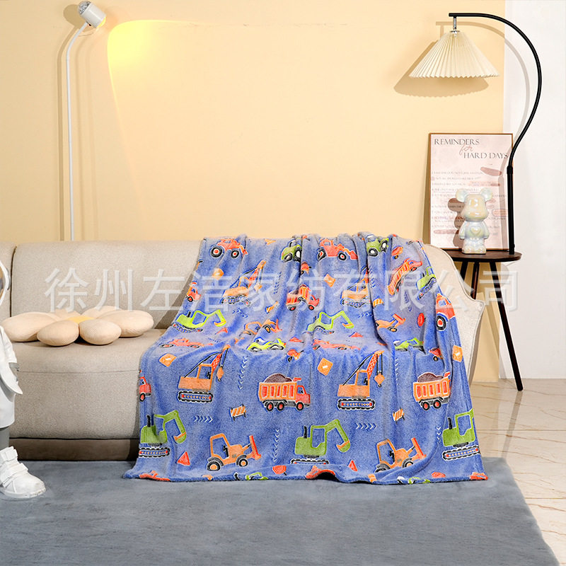 Cross-border Yama velvet blanket wholesale factory luminous blanket children's blanket nap blanket coral velvet autumn and winter sofa blanket