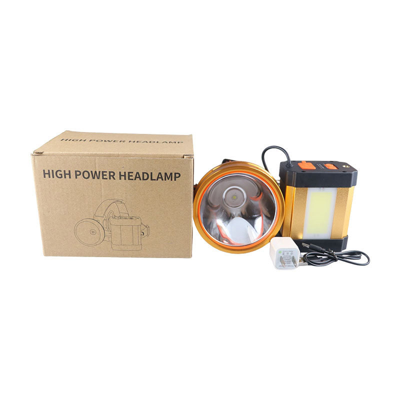 Split backpack bright headlight led charging super bright head-mounted flashlight outdoor night fishing miner's lamp manufacturers wholesale
