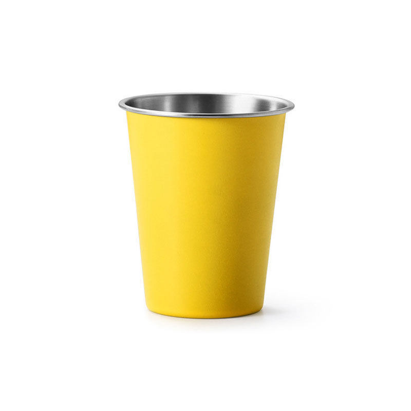 304 Stainless Steel Single-Layer Cup 350ml Beer Cup Household Water Cup Mouth Cup Commercial Direct Drinking Cup Outdoor Cold Drink Cup