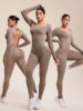 European and American Cross-Border Popular Moisture-Wicking Seamless Backless High-Elastic Tight-Fitting Sports Yoga Fitness Suit Jumpsuit