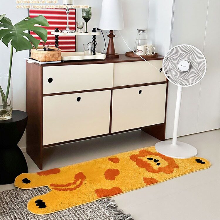 Animal Cartoon Flocking Bedroom Bedside Blanket Advanced Living Room Long Carpet Bay Window Children's Room Tufted Plush Blanket