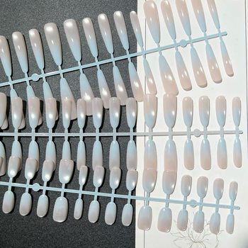 [30 Items] Manicure Cat Eye Glass Beads Wearable Nails Pre-Made Nail Styles Extended Nails Wholesale Price Factory Delivery