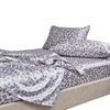 Foreign Trade Cross-Border Amazon Satin Imitation Silk Printed Bed Sheet, Fitted Sheet, Pillowcase Digital Print Leopard Print Four-Piece Set