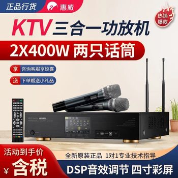 Hivi/hivi HK800 Multifunctional Three-in-One K-Song Power Amplifier Fixed Resistance Conference Power Amplifier with Microphone Effector