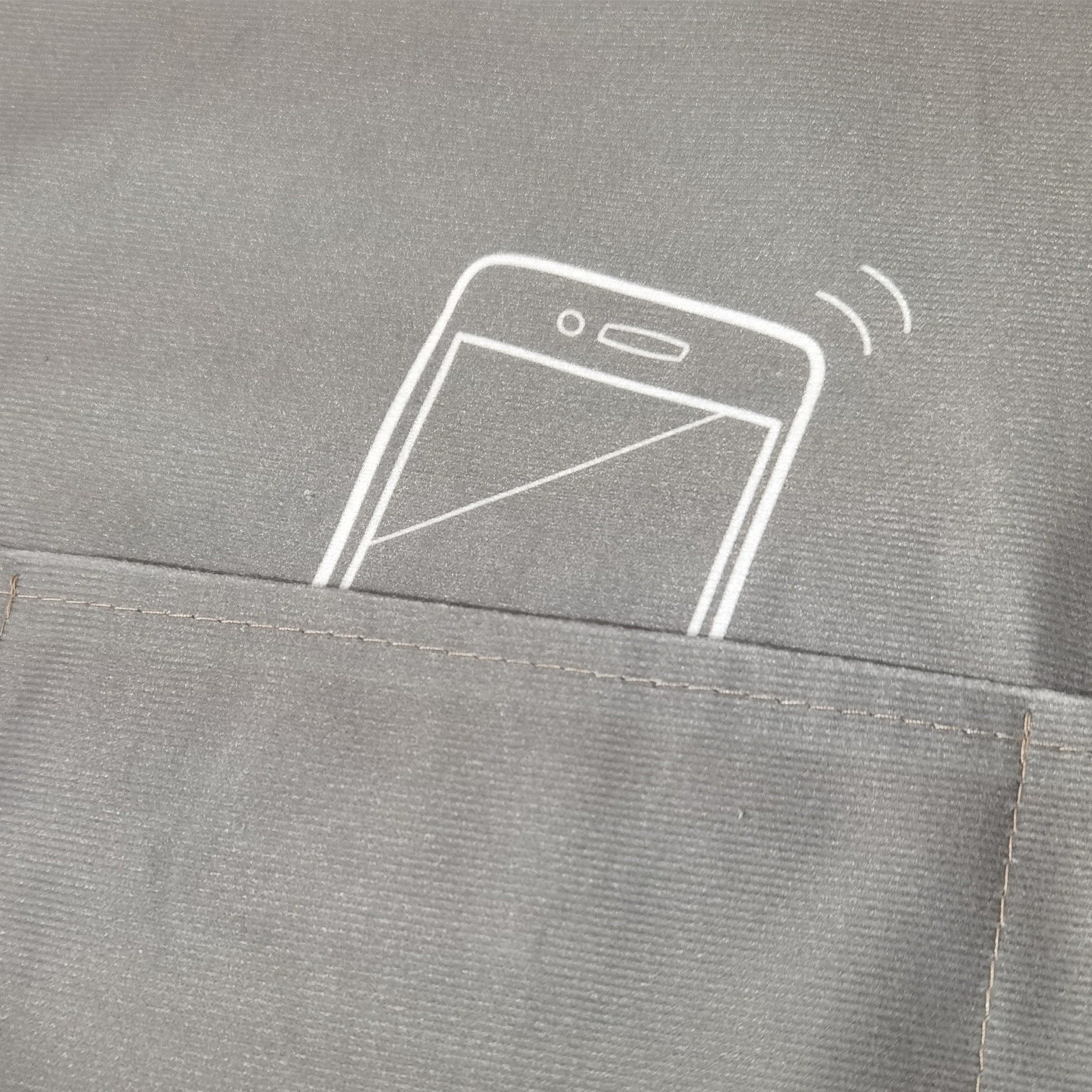 Cross-border gray European German creative storage pillow case with pocket remote control mobile phone sofa pillowcase