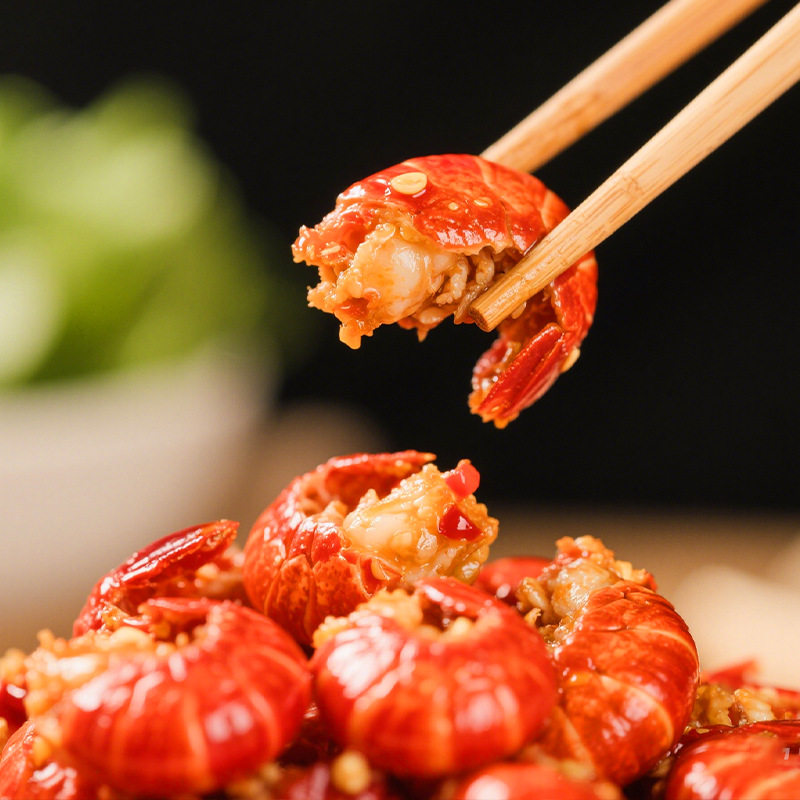 Spicy Lobster Tail 100G/Bag Spicy Heated Ready-To-Eat Semi-Finished Product Headless Crayfish Seafood