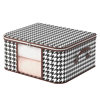 ins style houndstooth storage box Internet celebrity style window storage bag non-woven fabric storage basket folding underwear storage box
