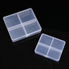 Fixed 4-grid Plastic Transparent Plastic Box Ring Storage Box with Lid Fishing Gear Manicure Box Jewelry Accessories Packaging Box