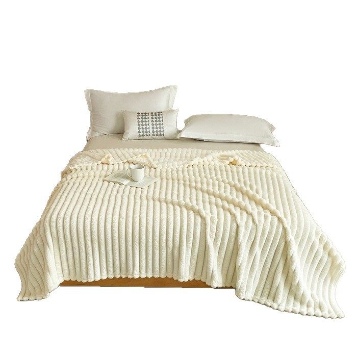 Imitation Rabbit Plush Winter Warm Blanket Single Layer Fleece-Lined Thickeneded Blanket Bedspread Coral Velvet Flannel Bed Sheetss