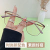 New Style Plain Mirror Men's Glasses Frame 2023 Women's Cat Eye European and American Retro Metal Anti-Blue Light Glasses Fashion Taizhou