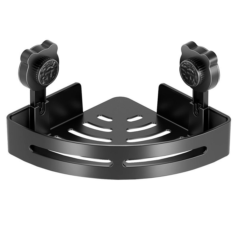 Wall-Mounted Suction Cup Triangle Rack for Home Use, No Drilling Required, Suitable for Bathroom, Toilet, and Kitchen Storage, Drainage Sink Rack Ff