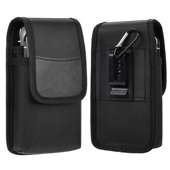 Universal iPhone16 Multi-functional Durable Double Mobile Phone Waist Bag Protective Case 15Promax Mobile Phone Hanging Case Leather Case