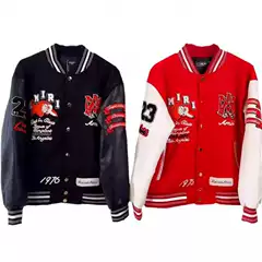 AMIRI Cross-Border 3D Digital Print Bone Pattern Pilot Casual Jacket Men Women Baseball Bomber Jacket