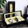 Cross-Border Watch Box Pu Leather High-End 3-Digit 6-Digit 10-Digit Jewelry Packaging Box Window Watch Box Display Storage Box