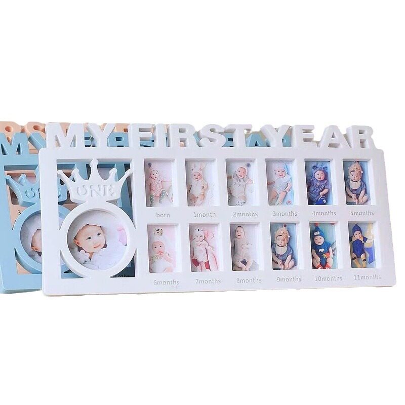 Children's growth photo frame year-old baby month record table wall-mounted baby newborn studio photo props