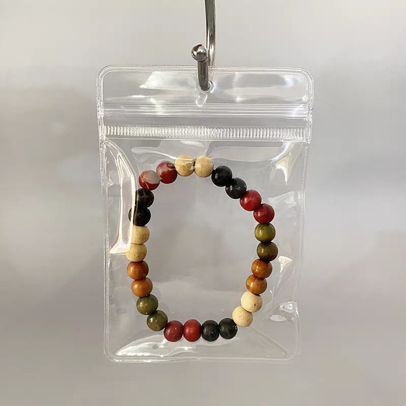 PVC Hole Jewelry Storage Bag Bracelet Small Jewelry Packaging Transparent Sealed Holed Plastic Sealed Self-sealing Bag