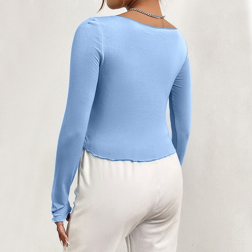 Womens Slim Fit Long Sleeve Top Sexy Stylish Short Design Perfect for Spring and Summer Wholesale Available