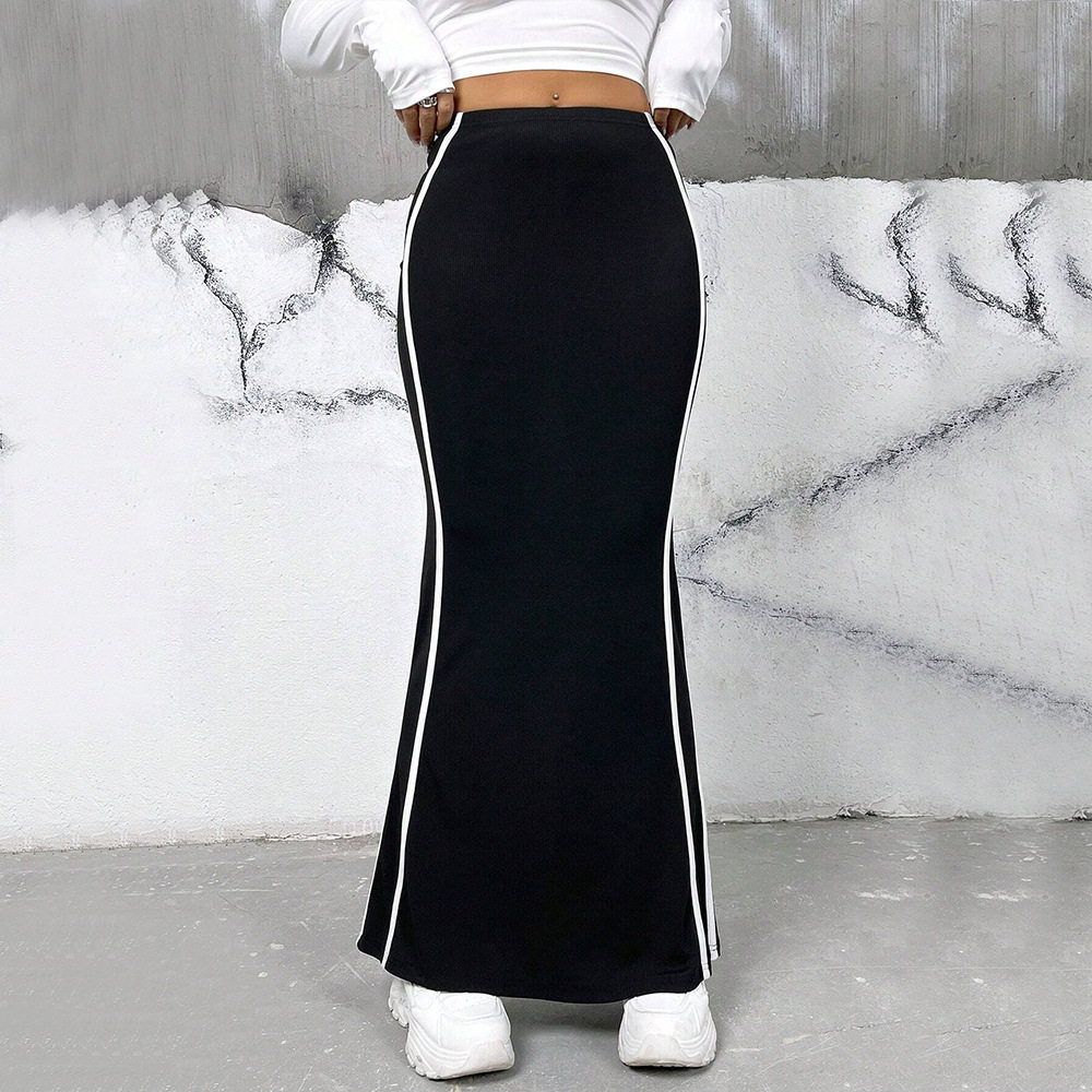 Color Block Bodycon Maxi Skirt Spring Summer Collection Slim Fit Vacation Style Wholesale Available