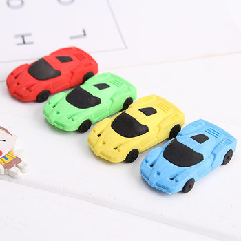 Cartoon toys cute creative learning supplies car eraser removable animal rubber factory direct sales