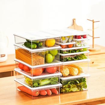 Transparent Refrigerator Storage Box, Drawer-Type Food Dumpling Box, Frozen Storage Fresh-Keeping Box, Egg Draining and Sealing Box